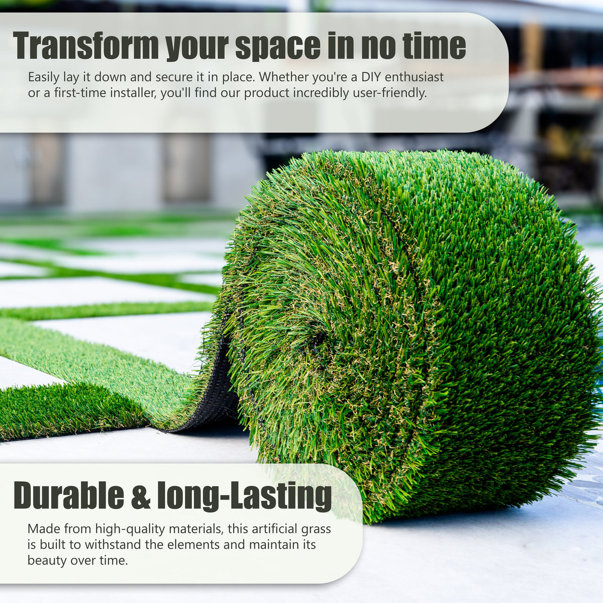 Nova Artificial Grass Strip 4'' x 25ft